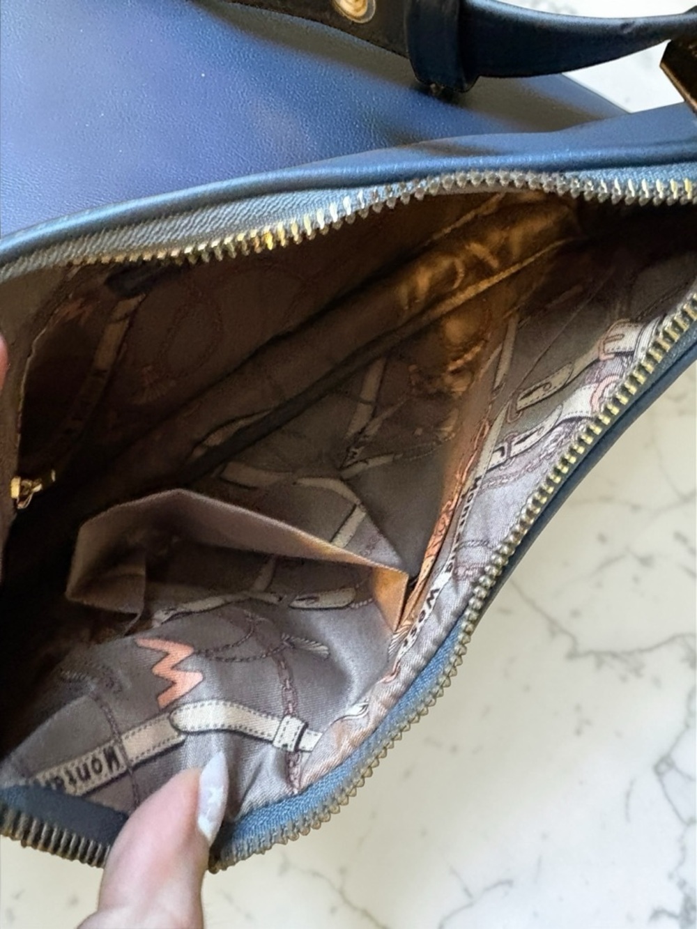 Montana West Blue Shoulder Bag with Black Strap - Picture 6 of 6
